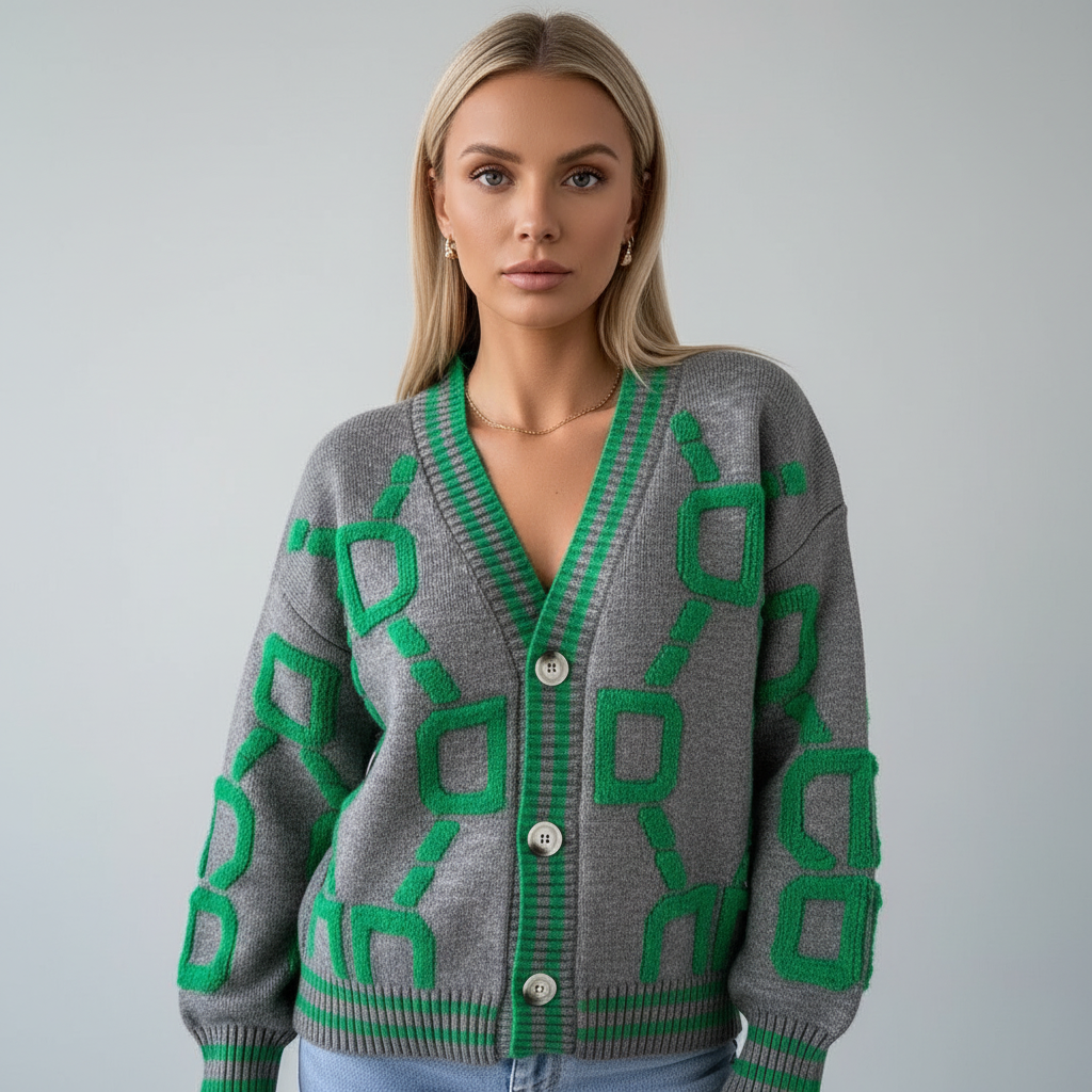 Gebreide Dames Cardigan met Patroon