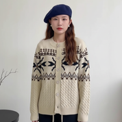 Comfortabele Dames Cardigan met Ronde Hals – Tijdloos Design