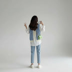 Blauw Wit Dames Gilet