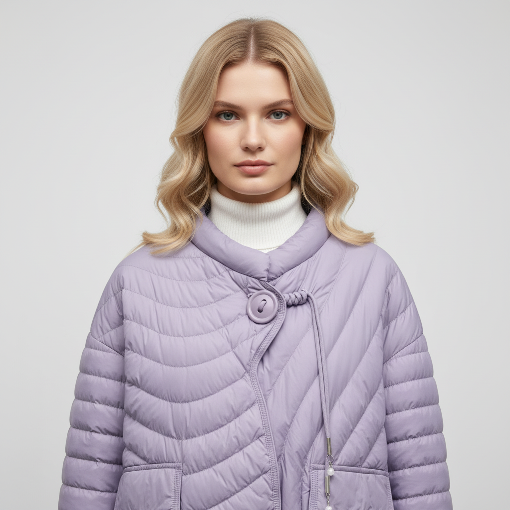 Asymmetrische Quilted Jas