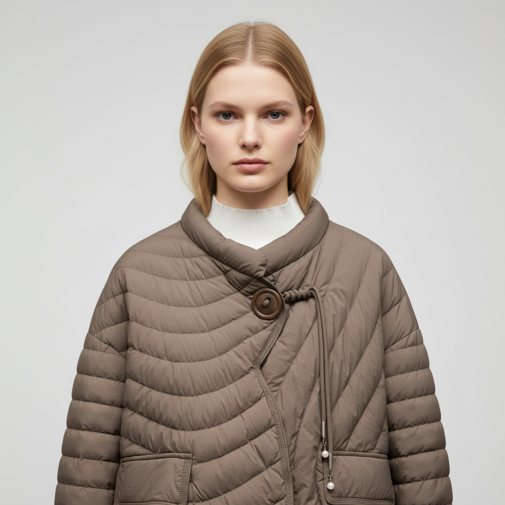 Trendy Gewatteerd - Asymmetrische Quilted Dames Jas