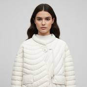 Trendy Gewatteerd - Asymmetrische Quilted Dames Jas