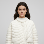 Asymmetrische Quilted Jas