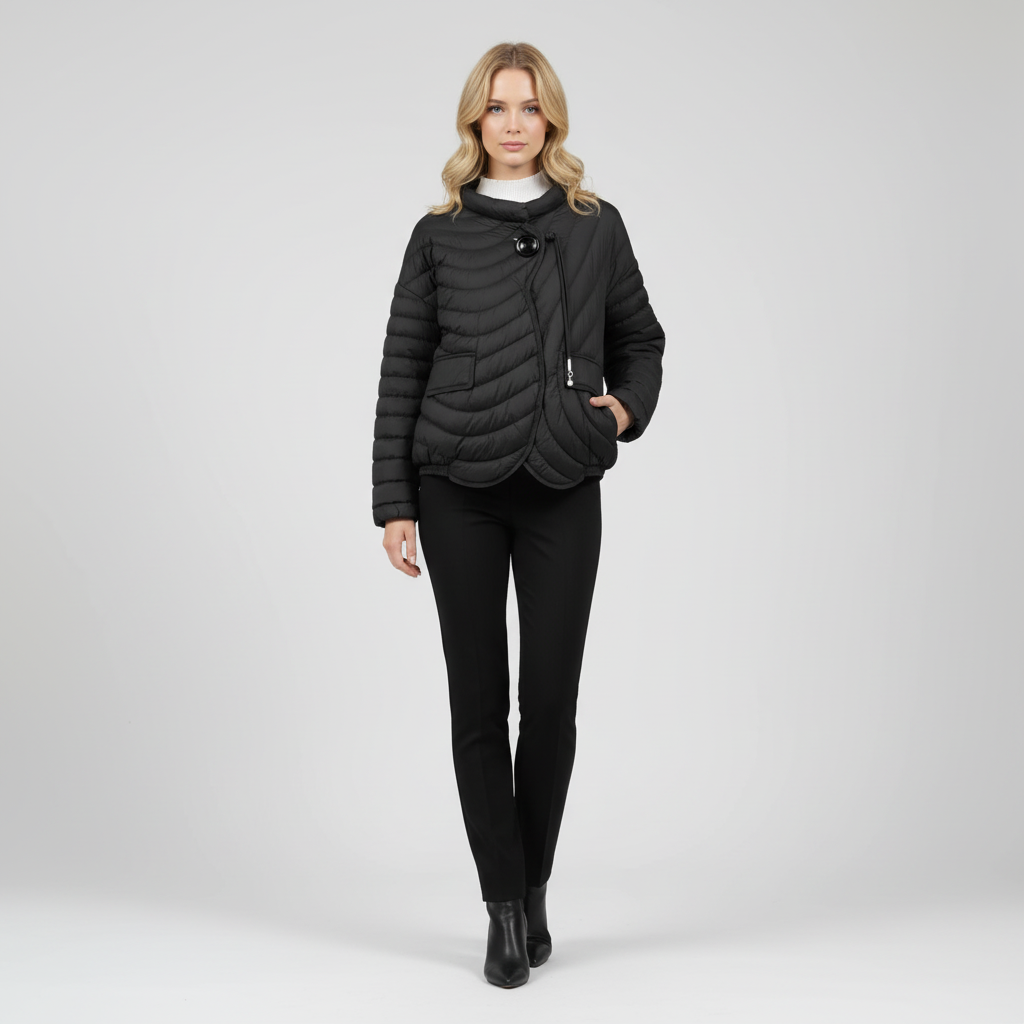 Asymmetrische Quilted Jas