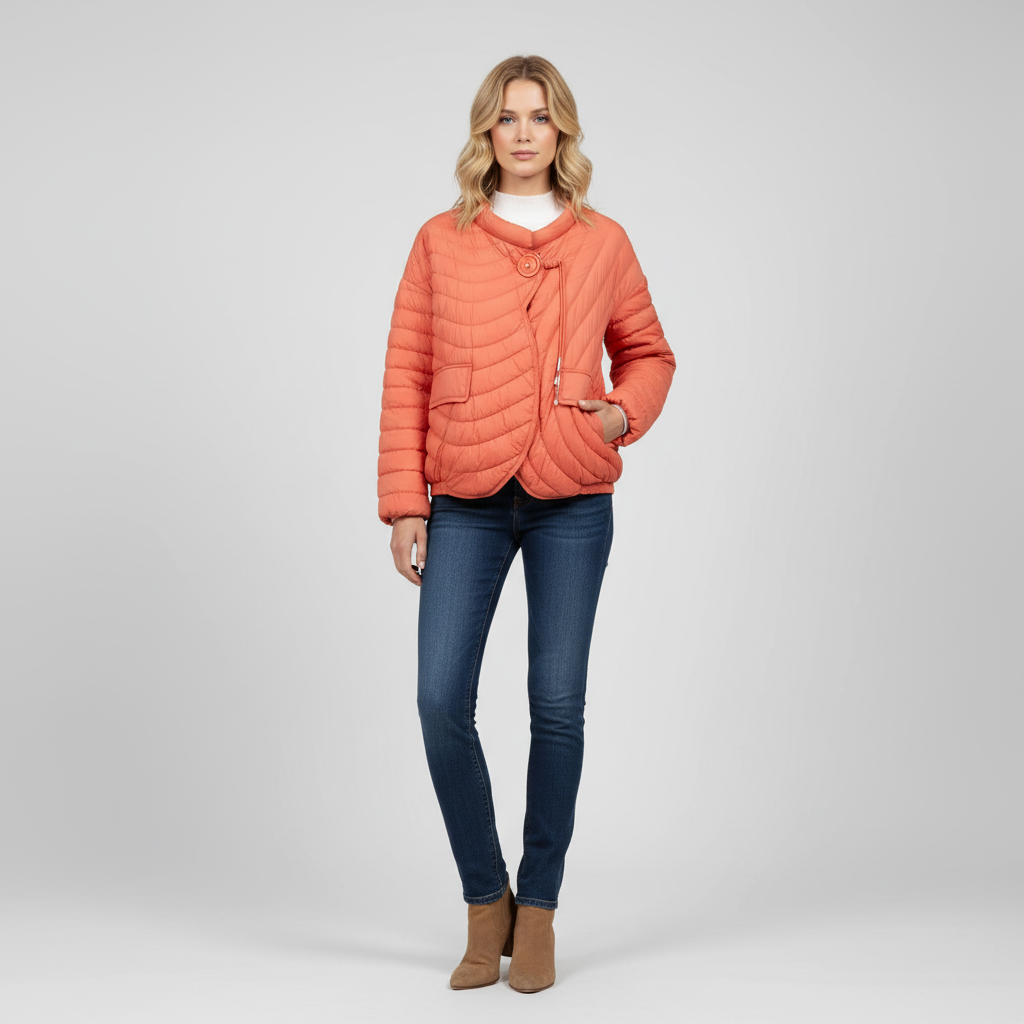 Trendy Gewatteerd - Asymmetrische Quilted Dames Jas