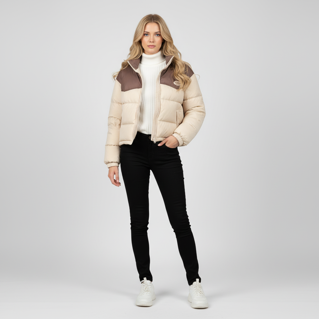 Korte Gewatteerde Jas – Trendy Dames Puffer