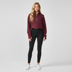 Sportieve Sweater Jas met Hoge Kraag