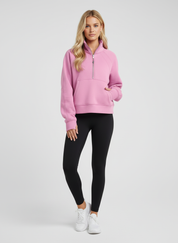 Sportieve Dames Sweater met Hoge Kraag