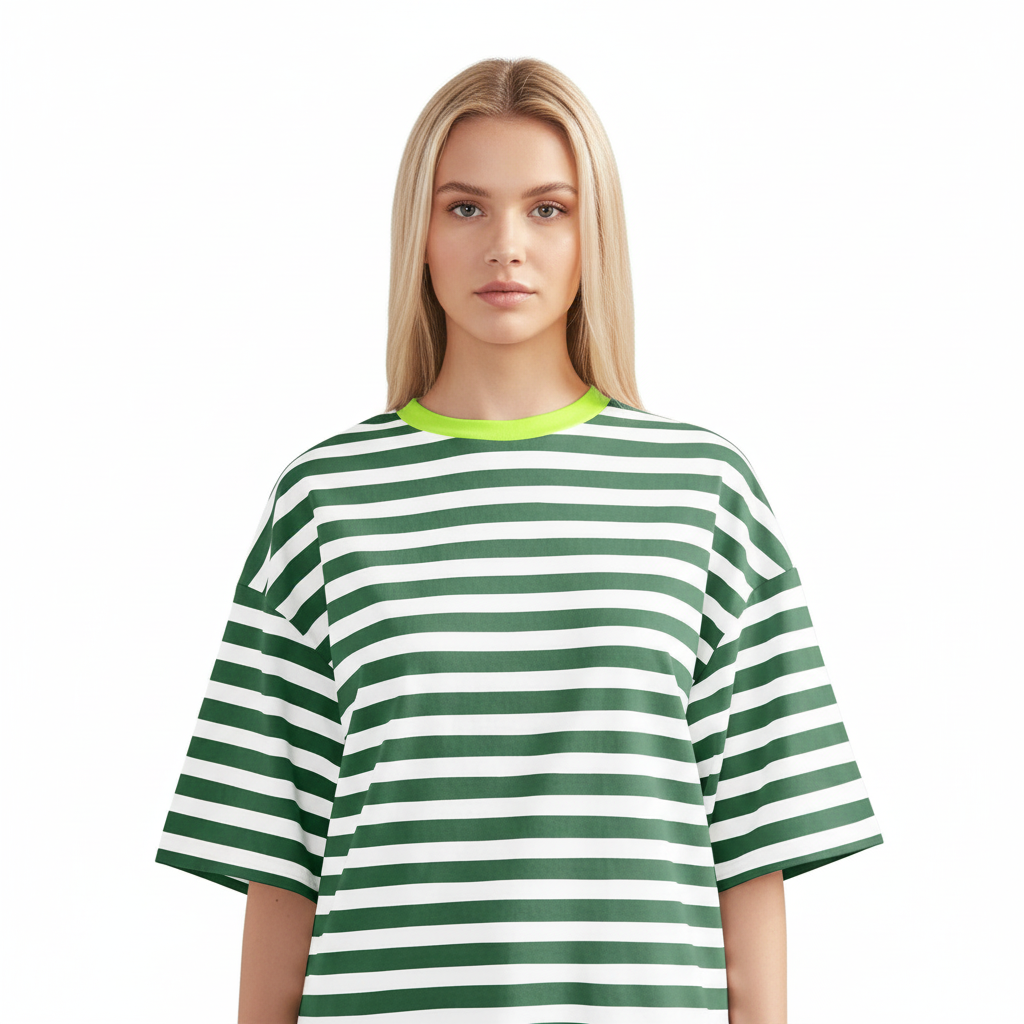 Gestreept Dames T-Shirt – Premium Katoen