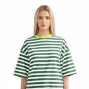 Gestreept Dames T-Shirt – Premium Katoen