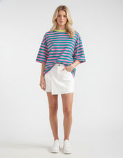 Gestreept Dames T-Shirt – Premium Katoen