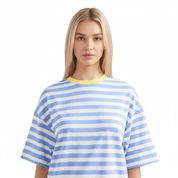 Gestreept Dames T-Shirt – Premium Katoen