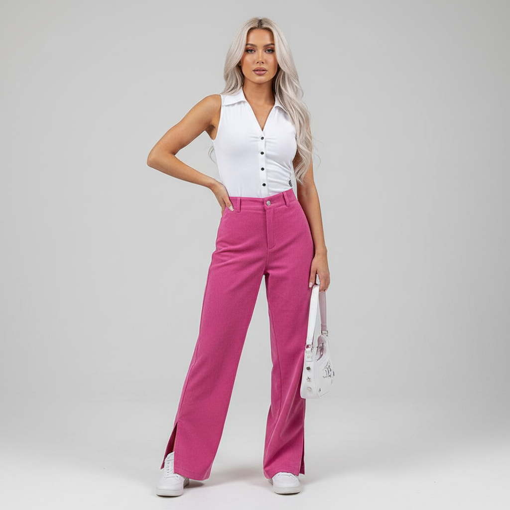 Tijdloze Corduroy Broek met Wijde Pijp | Dea Studios