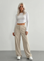 Tijdloze Corduroy Broek met Wijde Pijp