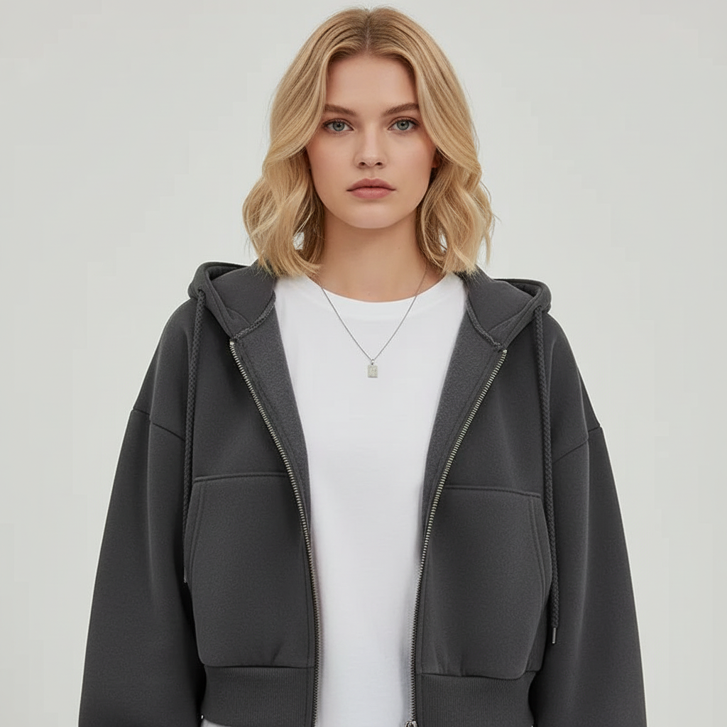 Korte Dames Hoodie – Casual & Comfortabel