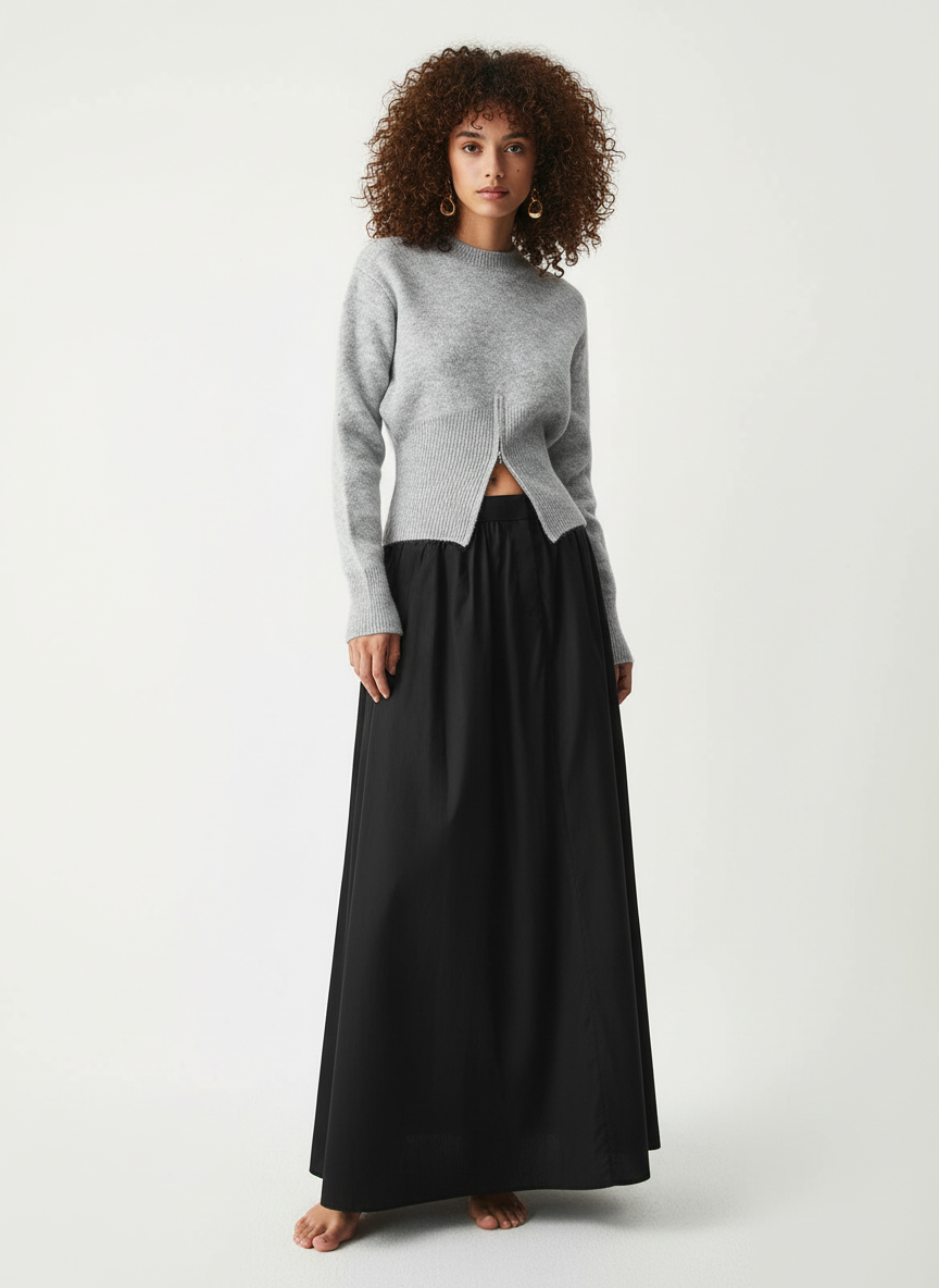 Trui Dames met Halve Rits Ontwerp - Regular Fit