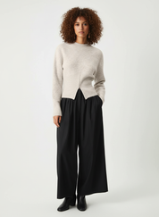 Trui Dames met Halve Rits Ontwerp - Regular Fit