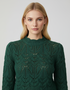 Groene Ronde Hals Trui