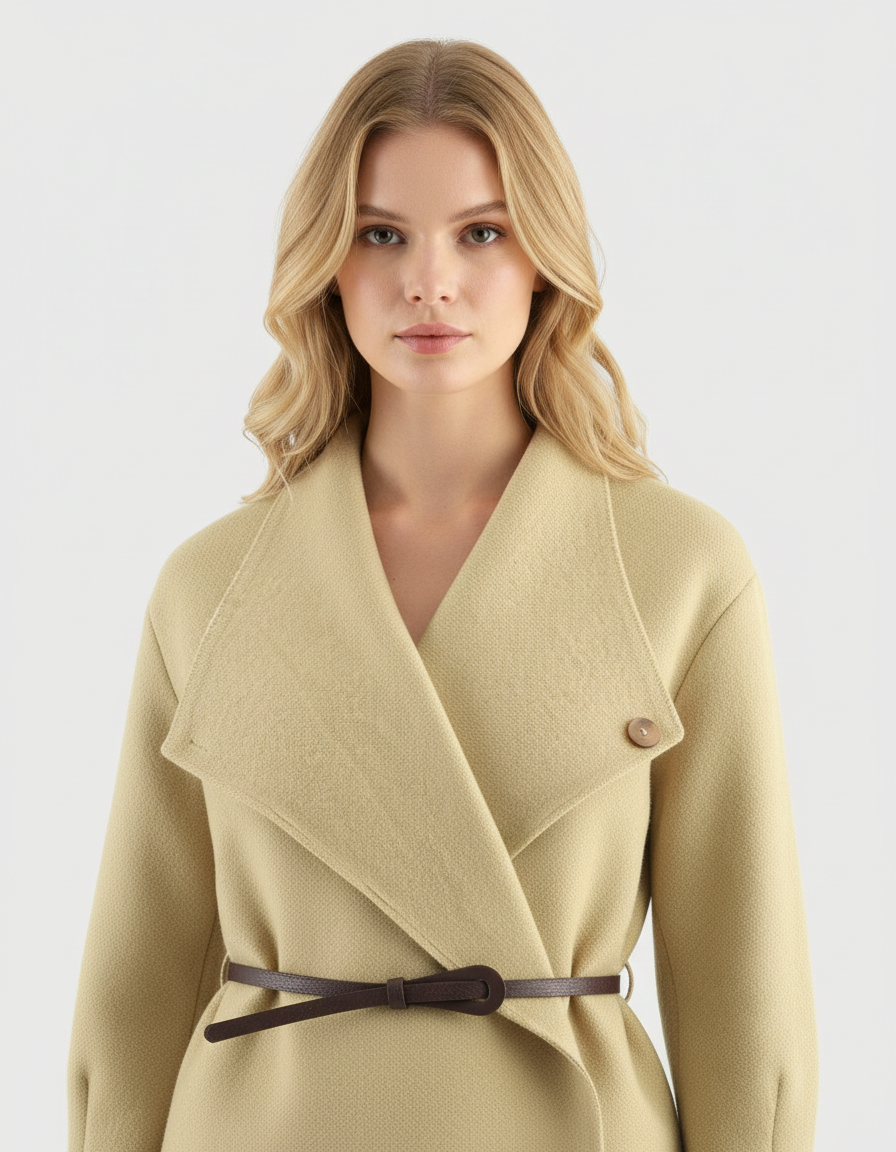 Polyester Dames Cardigan met Riem