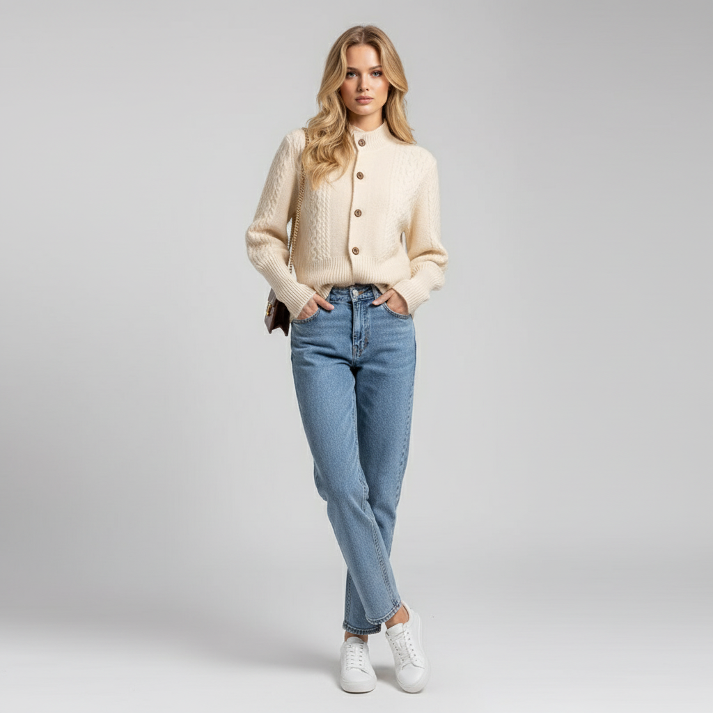 Gebreid Vest met Opstaande Kraag | Dea Studios