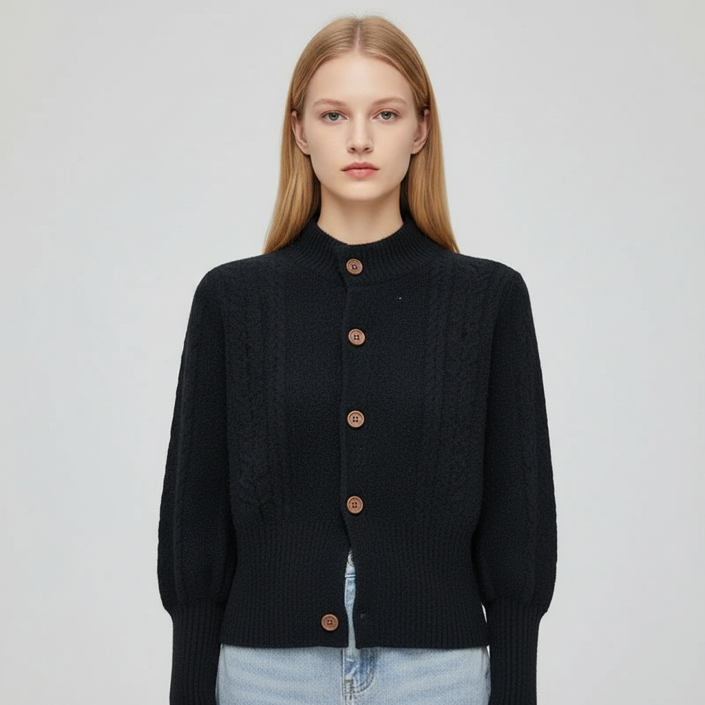 Gebreid Vest met Opstaande Kraag | Dea Studios