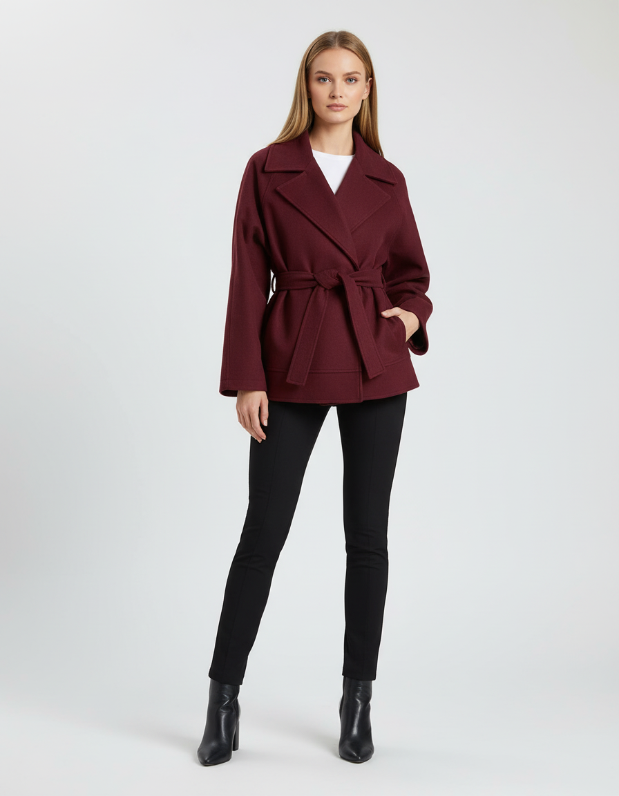 Wijnrode Mantel - Premium Kwaliteit