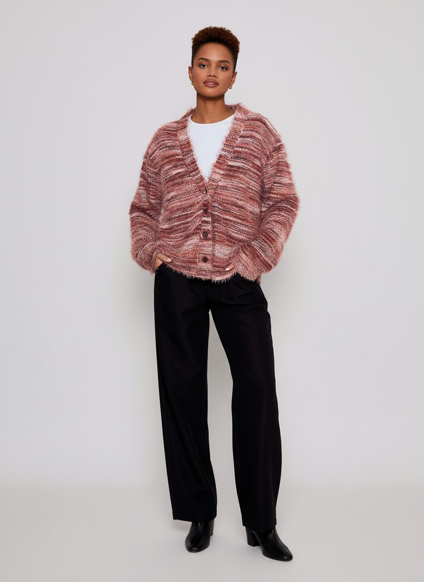 Fuzzy Chunky Cardigan – Zacht & Warm