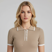 Gebreide Polo – Luxe, Flatterend & Tijdloos Verfijnd