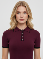Dea Studios Gebreide Polo Top