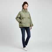 Gewatteerd Dames Jack met Opstaande Kraag