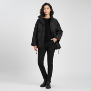 Gewatteerd Dames Jack met Opstaande Kraag