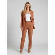 Dames Broekpak – Chique Two Piece Set met Tailored Blazer en Rechte Pantalon