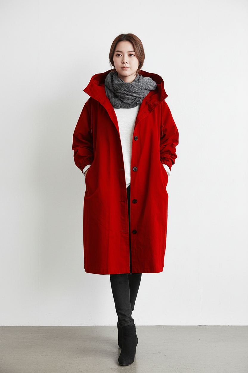 Tijdloze Katoenen Parka met Kap – Dea Studios