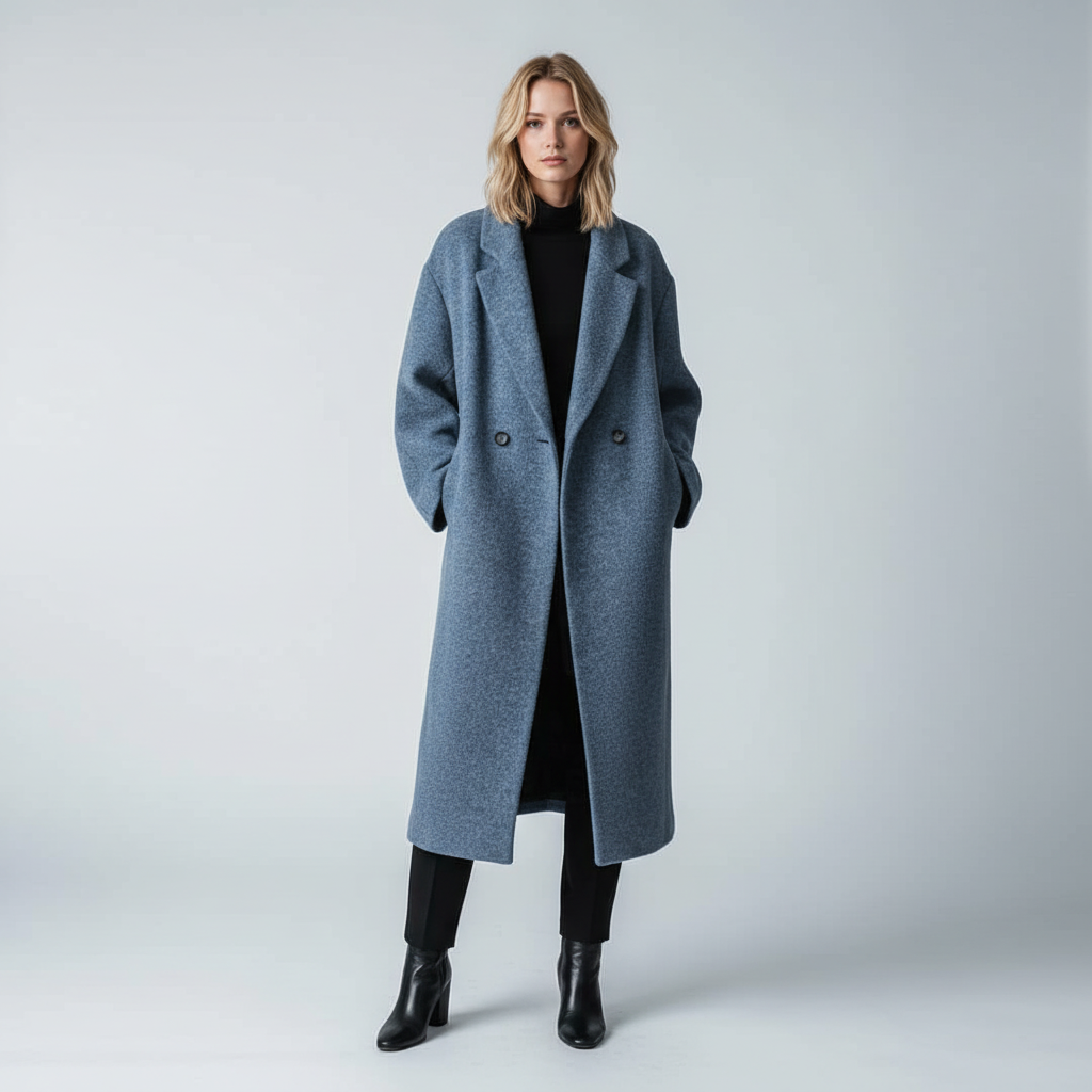 Lange Wollen Winterjas Dames