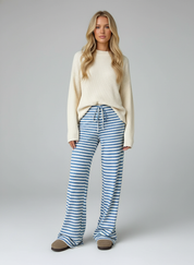 Gestreepte Wijde Broek – Stijlvol & Comfortabel