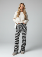 Gestreepte Wijde Broek – Stijlvol & Comfortabel