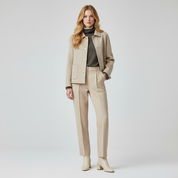 Klassieke Dames Jas | Wolmix | Beige | Casual & Business