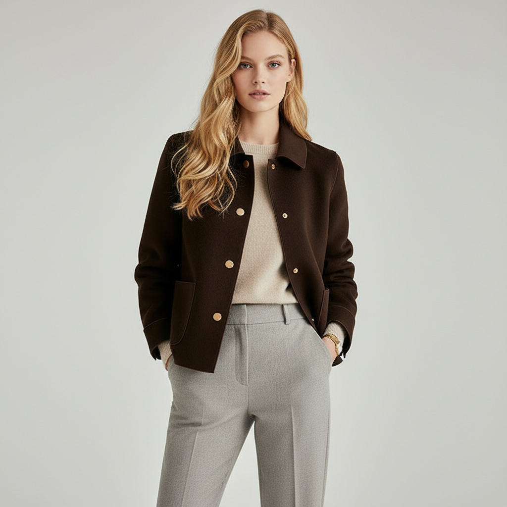 Klassieke Dames Jas | Wolmix | Beige | Casual & Business