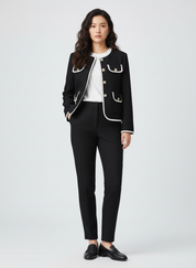 Korte Tweed Dames Jas – Isolerend & Lichtgewicht