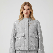 Dames Pailletten Tweed Jasje – Ademend & Comfortabel