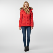 Dames Winterjas met Bontvoering – Warm & Comfortabel