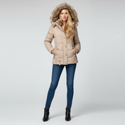 Dames Winterjas met Bontvoering – Warm & Comfortabel