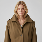 Stijlvolle Casual Bruine Dames Jas