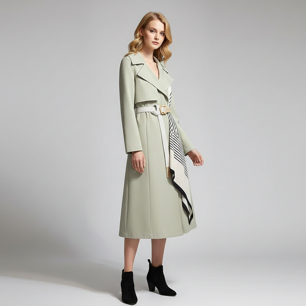 Dea Studios Trenchcoat met Sjaal