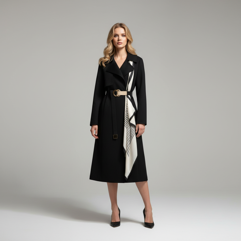 Luxe Dames Trenchcoat met Elegante Riem