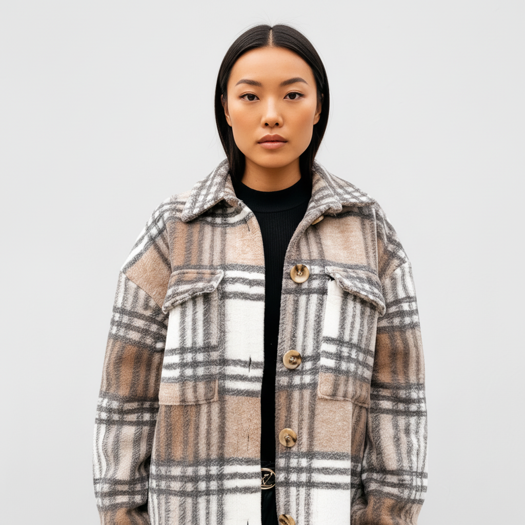 Dea Studios Lange Plaid Shacket