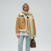 Shearling Jas voor Dames – Luxe Winterjas met Zachte Voering