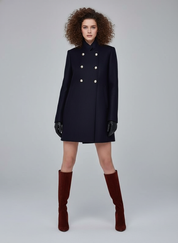 Klassieke Wolmix Jas voor Dames – Elegante Lange Mantel