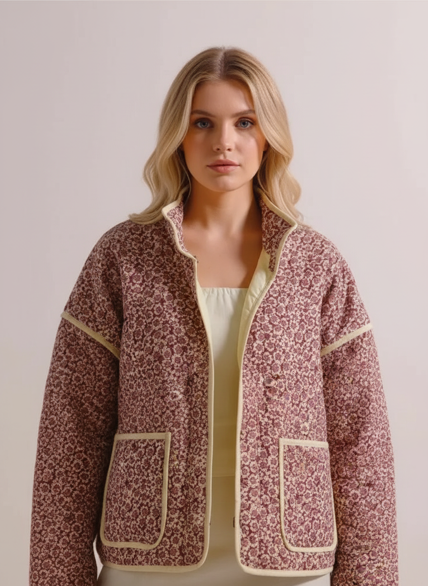 Katoenen Dames Jasje met Print – Lichtgewicht Jack