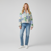 Patchwork Jas voor Dames – Trendy Kleurenmix